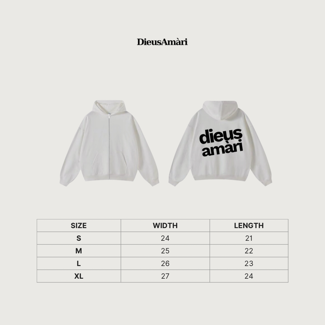DieusAmàri zip-up hoodie